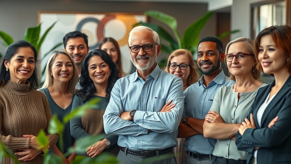 Diverse clients receiving immigration legal services support from expert adviser