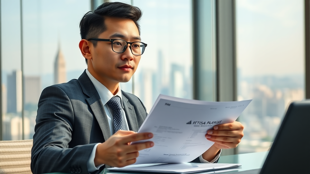 Entrepreneur receiving investor visa guidance in a bright conference room