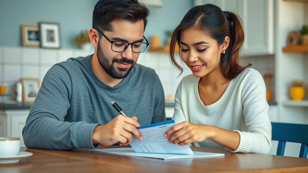 Young couple completing green card application using trusted green card services