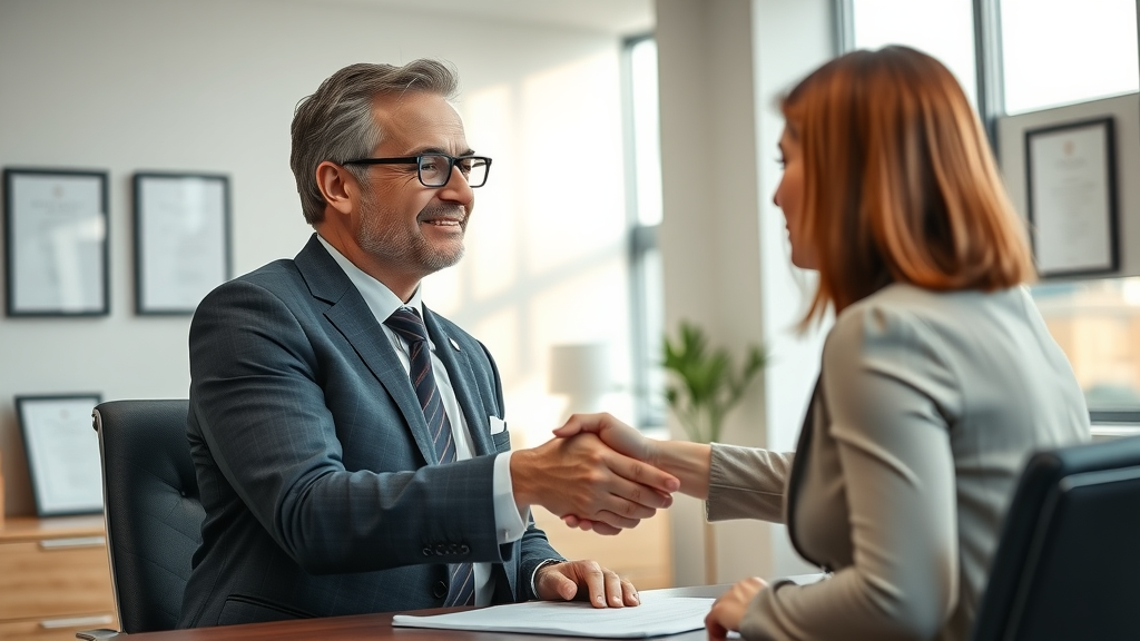 Attorney helping client understand motor vehicle accident claims steps