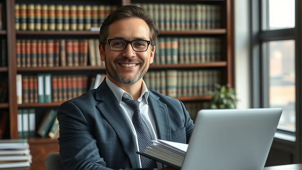Experienced DC immigration law attorney with files in legal office