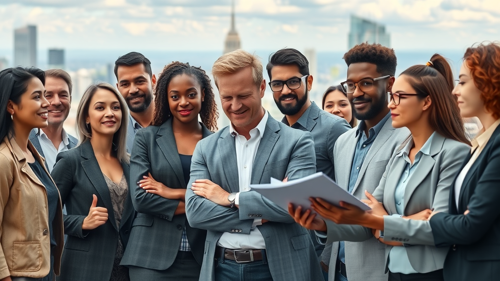 Diverse clients and attorney consulting for nationwide immigration services