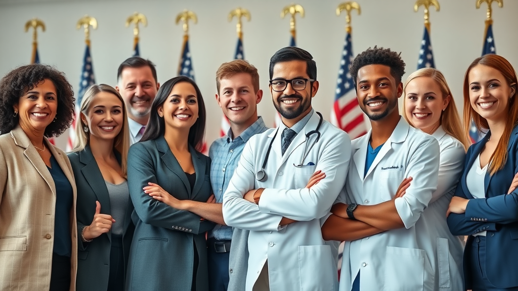 Diverse top professionals united for eb1a green card in U.S. awards setting