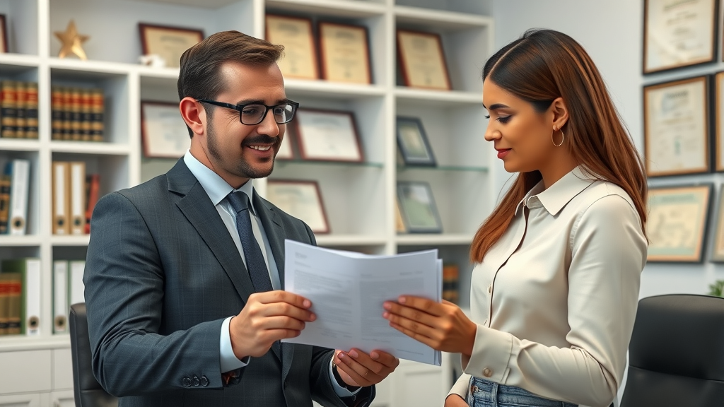 Immigration lawyer guiding couple through fiancee visa services consultation