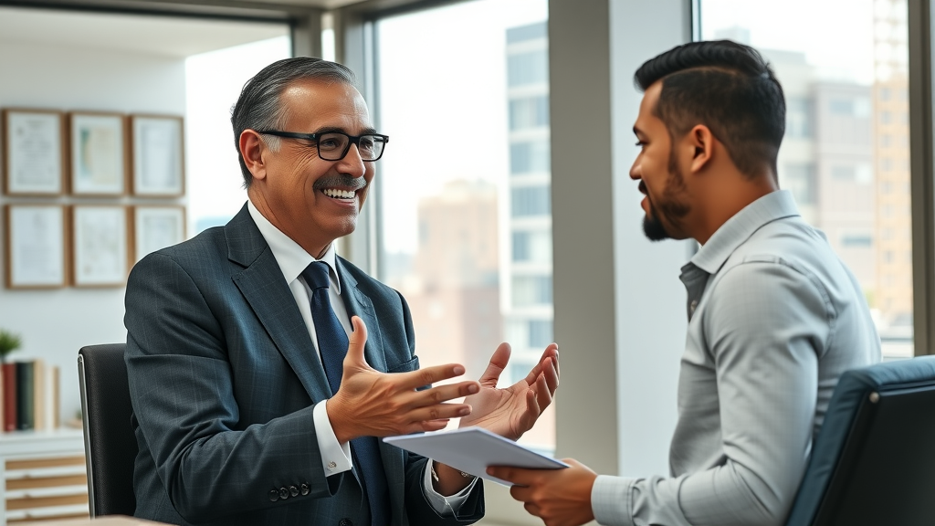 Immigration attorney consults couple on marriage-based adjustment process